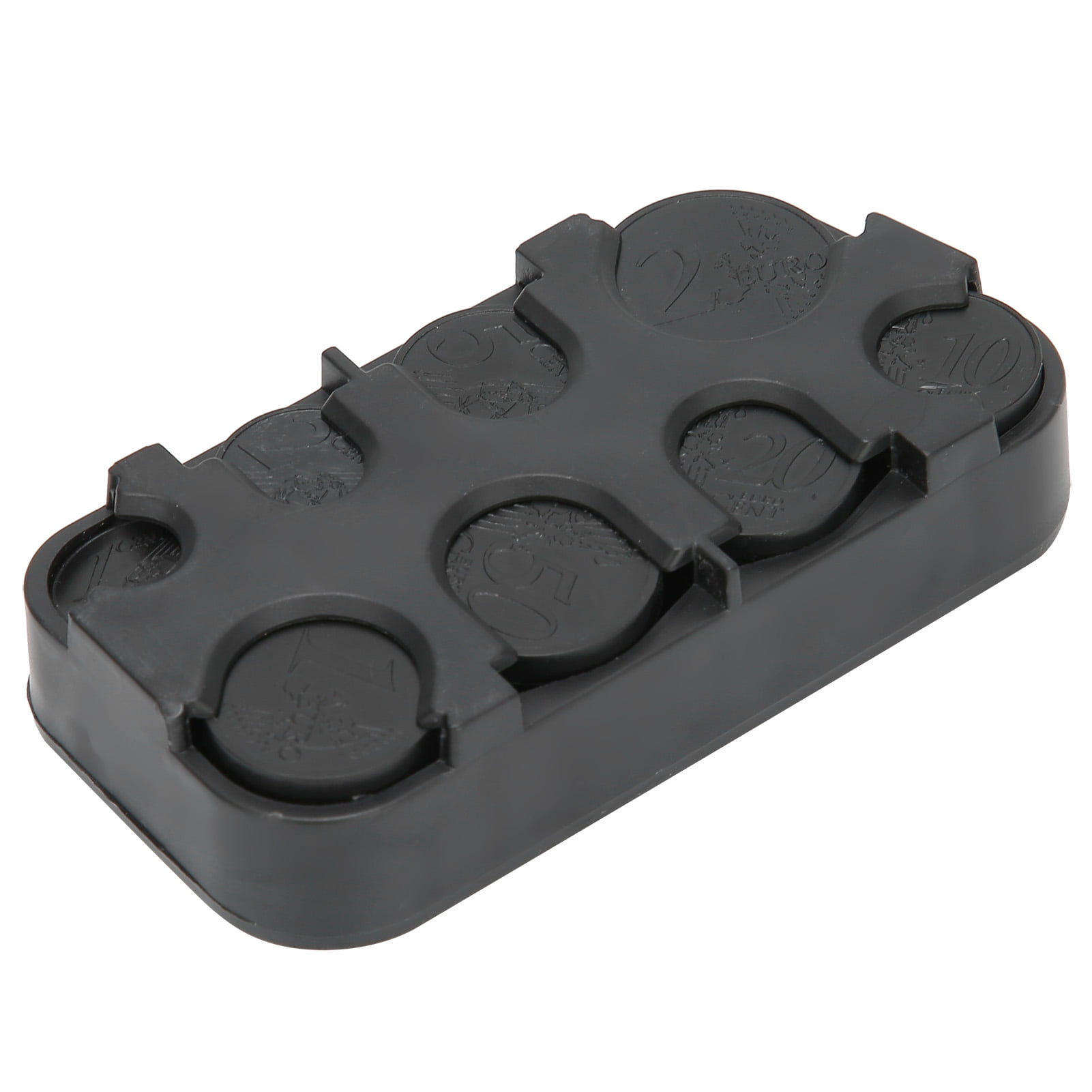 LYUMO Rectangle Euro Coin Dispenser Plastic Coin Holders Storage Box