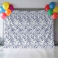 Blue Line Photography Backdrop 8x6FT, Retro Abstract Art Geometric ...