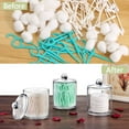 thumbnail image 2 of ZOUYUE 4Pcs Acrylic Clear Qtip Bathroom Canisters with Lids,Cosmetic Cotton Holder and Bathroom Accessories Jars, 2 of 7