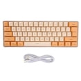 thumbnail image 2 of Gaming Keyboard, Mechanical Keyboard Key Line Separation FN Shortcut Key Ultra Small Suspended High Low Keycap  For Office Orange Beige, 2 of 8