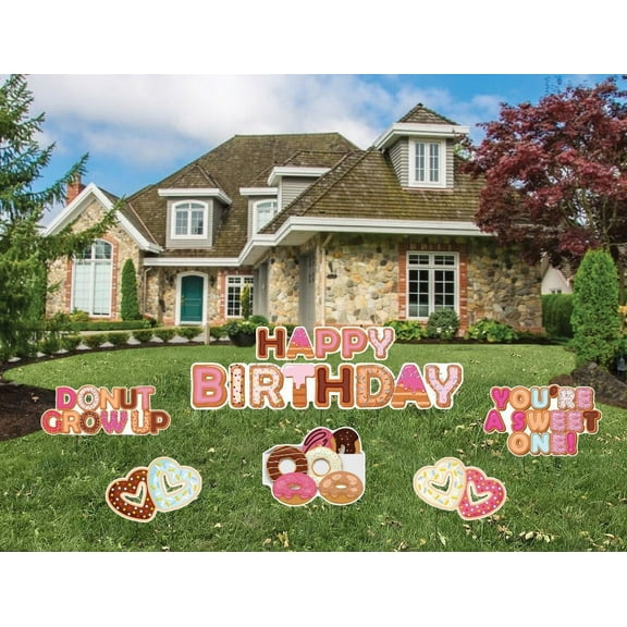 Victory Store Donut Themed Birthday Decorations Party Supplies Set 20056