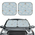 thumbnail image 6 of Lsque Funny Chicken 2 PCS Windshield Sun Shade | CarFoldable Window Covers | Car Accessories Reflect UV for Universal Cars SUV Truck | Small, 6 of 7