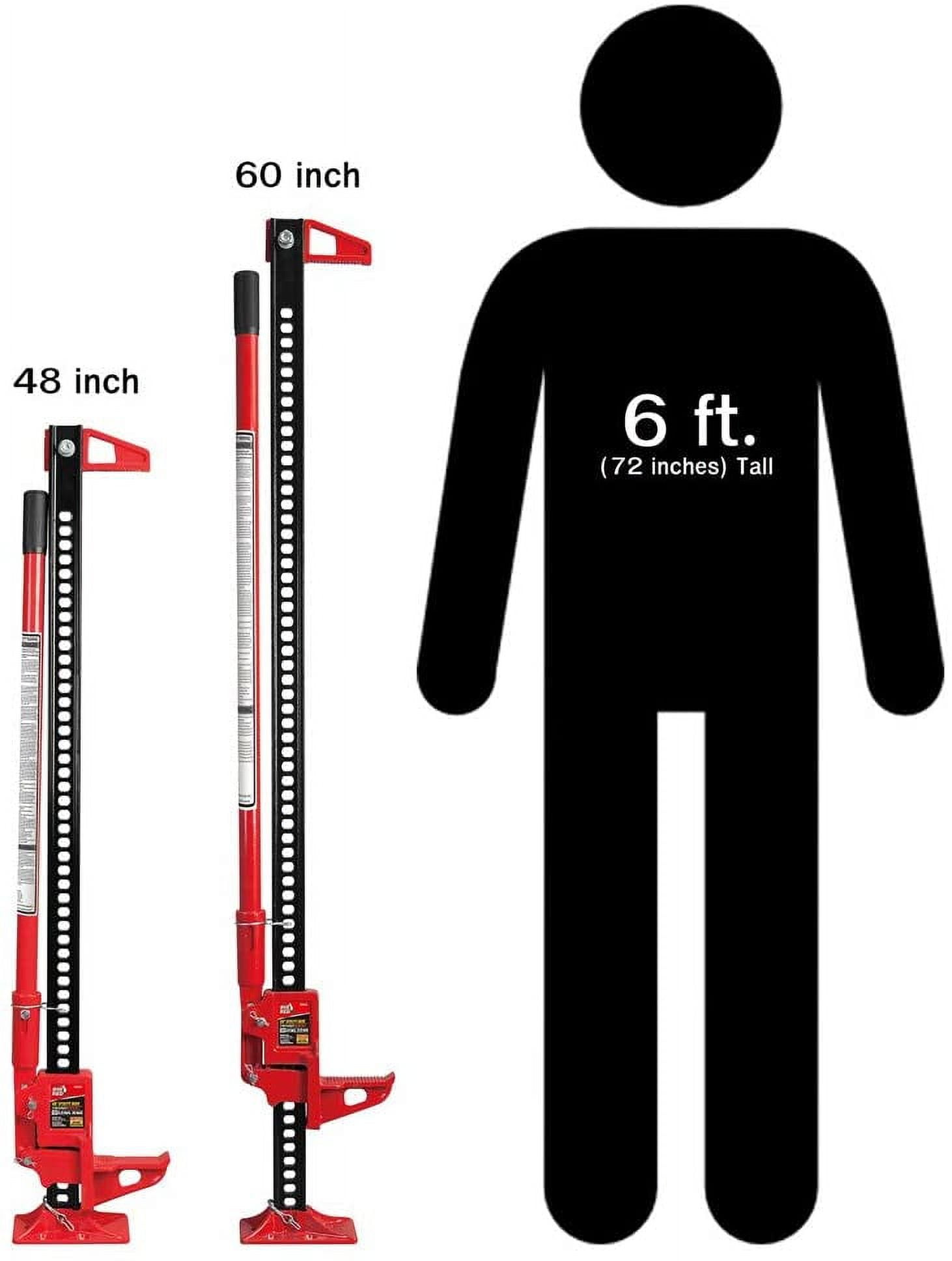 Torin DTR6502B 60" Ratcheting Off Road Utility Farm Jack, 3 Ton (6,000 lb) Capacity