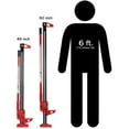 thumbnail image 3 of Big Red 3 Ton 48" Ratcheting Off Road Utility Steel Farm Jack for Car, Red, W6501R, 3 of 5