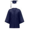 thumbnail image 4 of Girls Boys Graduation Cap and Gown with 2026 Tassel and Gold Stole Navy Cap and Gown Set Class Of 2026, 4 of 9