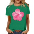 thumbnail image 1 of LUOGENLI T-shirts pour Femmes Mode Décontractée Chemises Imprimées Col Rond Manches Courtes Tee Tops Tunique Blouse T-shirts pour Femmes Tee Graphique Saint-Valentin Vert P, 1 of 4
