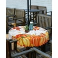 thumbnail image 2 of Burnt Orange Fall Outdoor Tablecloth with Umbrella Hole & Zipper, Maple Leaf Pumpkins Thanksgiving Round Tablecloth 60 Inch, Patio Table Cover Waterproof Table Cloth for Picnic/Party, 2 of 6