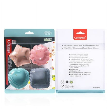 

12pcs Silicone Cake Mold Muffin Cupcake Baking DIY Cake Tools Dishes Cup