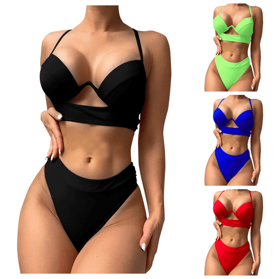 Lovzfmll Bikini Set for Women, Plus Size Leaf Print Longline Top with Skirted Shorts, Conservative Bathing Suit for Beach