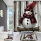 thumbnail image 4 of Accesorios de baño Cortina de ducha navideña Cortina de Papá Noel Fondo Tela colgante Juego de baño Juego de baño de poliéster, 4 of 6