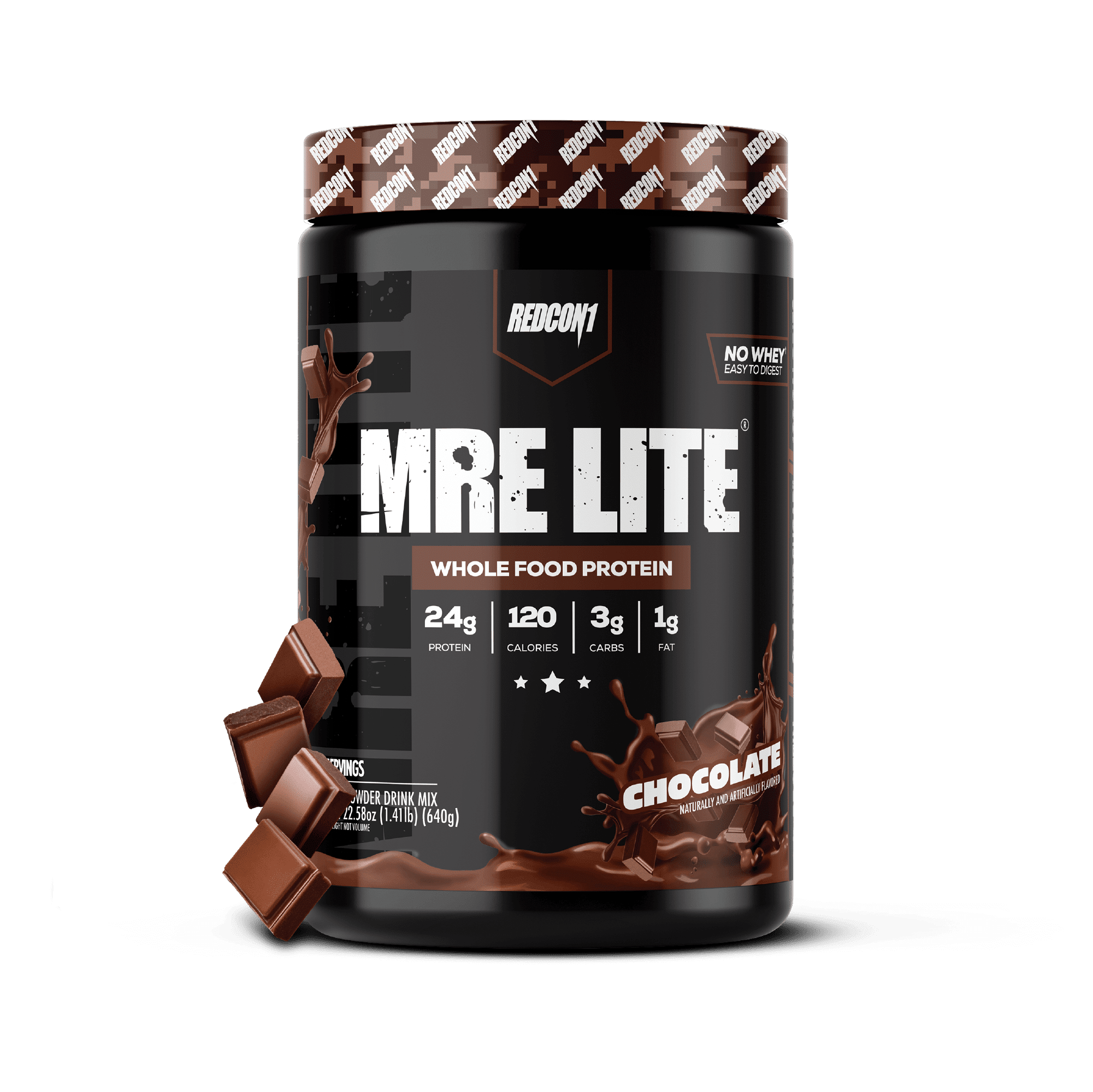 REDCON1 MRE Lite Whole Food Protein Powder, Chocolate, Whey & Lactose Free Meal Replacement, Easy to Digest, 20 Servings