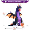 thumbnail image 4 of Dragón inflable DomKom para Halloween con LED, 213 cm, 4 of 6