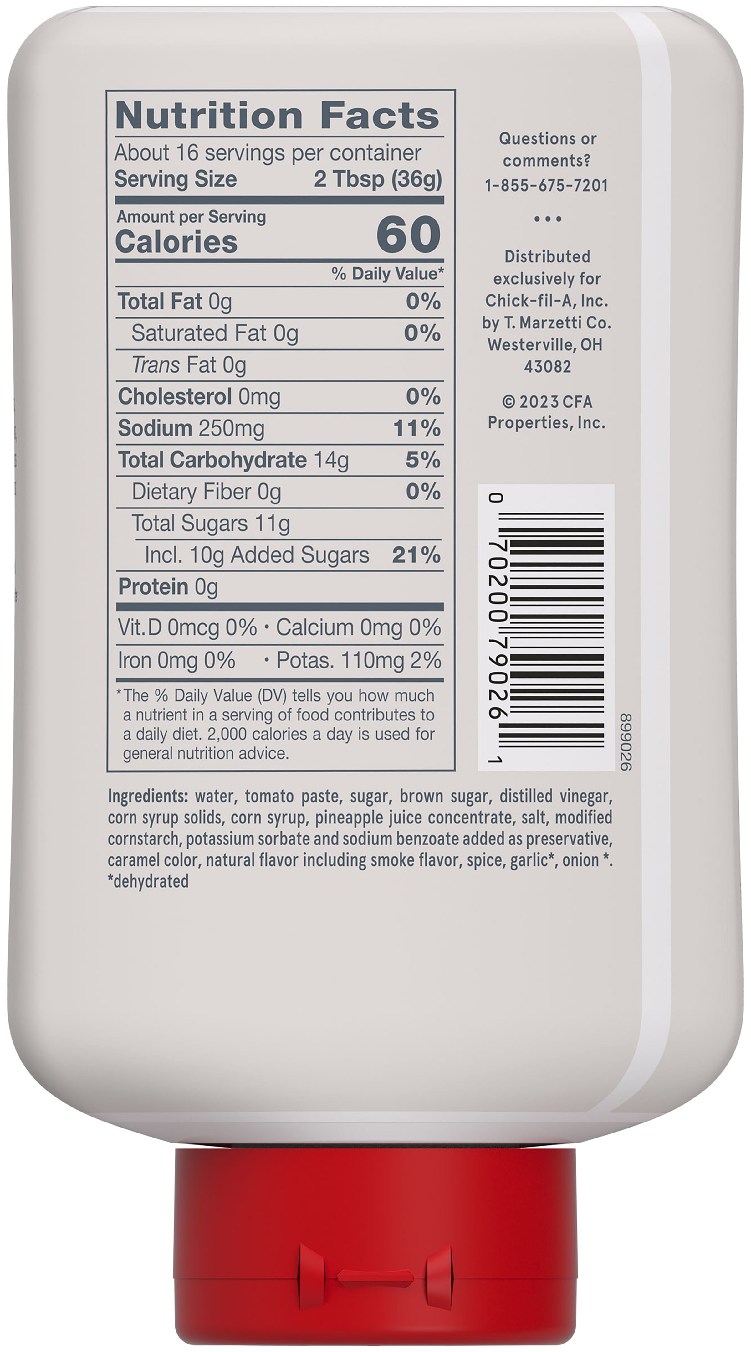 Chick-fil-A Barbeque Sauce, 16 fl oz Squeeze Bottle