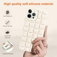thumbnail image 3 of for iPhone 12 Pro Max Case Cute 3D Weave Grid Design for Women Girls Soft TPU Silicone Phone Case Raised Bumper Corners Full Protective Case Cover for iPhone 12 Pro Max 6.7 inch (White), 3 of 13
