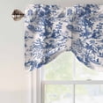 thumbnail image 5 of Tie Up Valances for Windows, Blue Garden Retro Adjustable Valance Curtains Window Treatment for Living Room/Bedroom, Modern Art Building Tree Boat Rod Pocket Kitchen Curtains & Drapes 42x18 Inch, 5 of 9