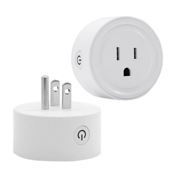 2 pc Blue-tooth WiFi Smart PlugSmart Outlets Work Home Assistant Remote Control Lights and Devices from Anywhere With Remote Control Language Control Timing Function No Hub Required practical