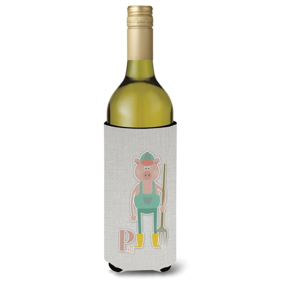 Alphabet P for Pig Wine Bottle Hugger