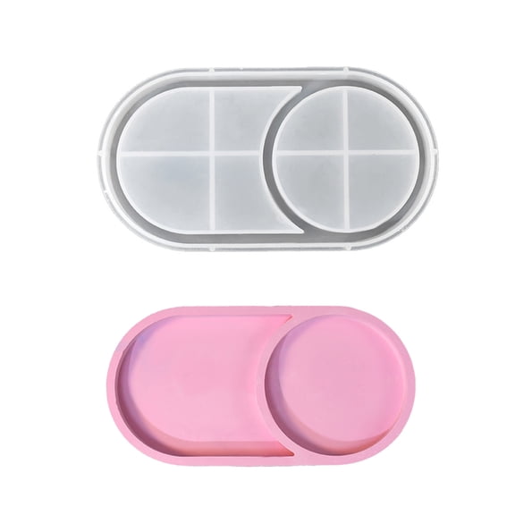 Silicone Oval Tray Molds Resin Coaster Casting Moulds for Jewelry and Bead Storage Immovation Home Ornament Making