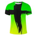 thumbnail image 4 of Drppepioner Blouses d'Été Mode Hommes Confortable Impression Manches Courtes Blouses Col Rond Chemisesblouses d'Été Hommes Mode Hommes Confortable Impression Manches Courtes Col Rond Blouses Chemises Vert 12(XXL), 4 of 5