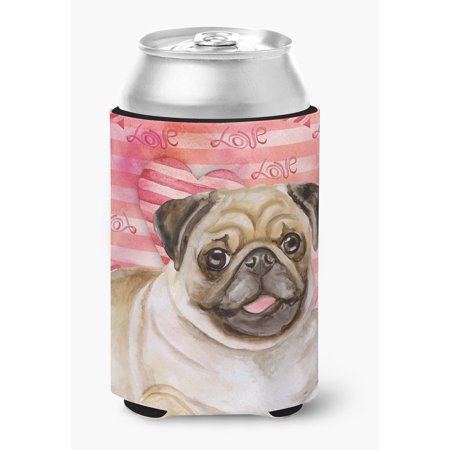 Fawn Pug Love Can or Bottle Hugger