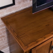 Leick Home 4-Door Mission Solid Wood TV Stand for 65 TVs, Entertainment Console with Storage, Russet