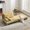 Mustard yellow, variant on MAYEERTY Mid-Century 3-in-1 Sofa Bed, Foldable Convertible Sleeper Couch with Pillows for Small Bedroom & Apartment