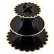 thumbnail image 2 of Soporte de cartón de 3 niveles para cupcakes, torre expositora redonda para postres, universal para Negro, 2 of 9