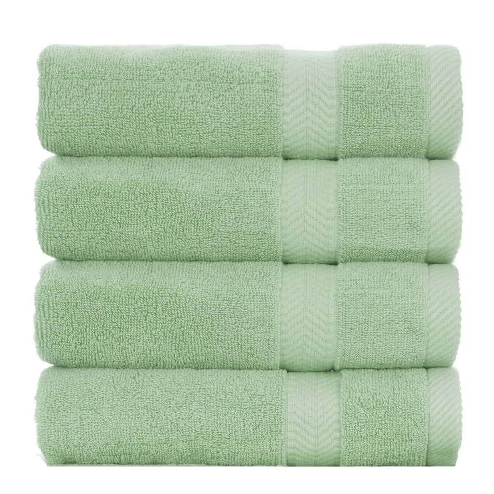 Ring Spun Cotton Bath Towels for Family, Set of 4, Mint Green Walmart