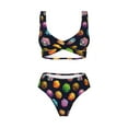 thumbnail image 4 of Rocae Lovely Planet for Bikini Set for Women Two Piece Sexy High Swimsuits Split Crossover Bikini Medium, 4 of 9
