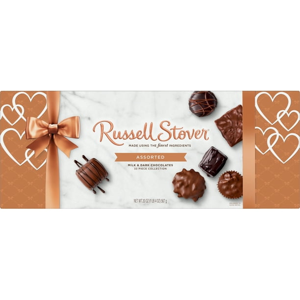 Russell Stover Valentine's Day Assorted Milk & Dark Chocolate Wow! Gift