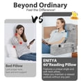thumbnail image 3 of Almohada con respaldo para cama ENITYA, silla de lectura, color gris, 3 of 8