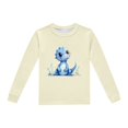 thumbnail image 4 of Ensembles de Pyjama Garçon Enfants Imprimé Dinosaure Col Rond Manches Longues Haut Pantalon Ensemble de Pyjama 2 Pcs Printemps Automne Pyjamas pour Tout-Petits Beige 5 Ans-6 Ans, 4 of 5