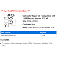 thumbnail image 2 of Carburetor Repair Kit - Compatible with 1949 Mercury Mercury 3.7L V8, 2 of 2