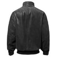 thumbnail image 2 of FLAVOR Men's Real Leather Bomber Casual Jacket (Small, Black), 2 of 6