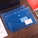 thumbnail image 1 of Zhuge Carpetas de plástico para documentos, 10 unidades, sobres de plástico tamaño A4 con cierre a presión, carpetas transparentes para documentos, con etiquetas (azul), 1 of 4