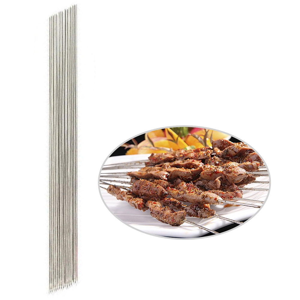 60PCS Pcs Stainless Steel 12" 30cm Barbecue BBQ Skewers Needle Kebab Kabob 