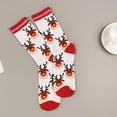 thumbnail image 4 of 6 Pairs Christmas Socks Colorful Printed Pattern Holiday Socks Skin Friendly Warm Christmas Decoration Gadget 6 Pairs Free Size, 4 of 6