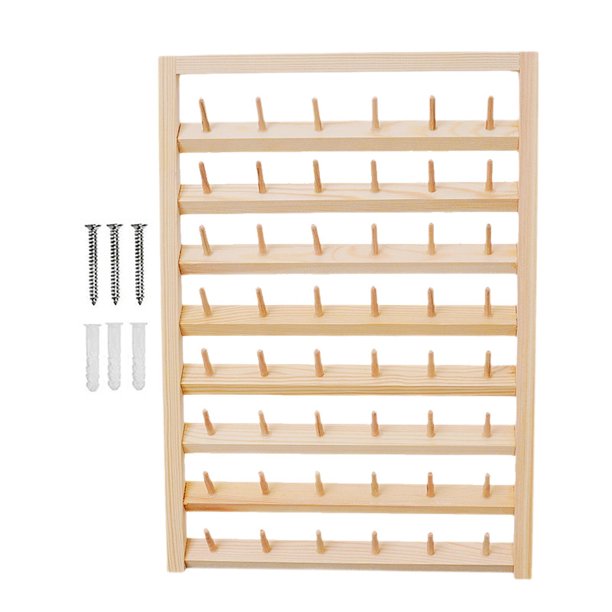 Estante para hilos con ganchos para colgar,Soporte para hilo multiusos, soporte para carrete de algodón,Almacenamiento de hilo de coser, soporte para