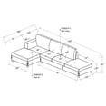 thumbnail image 4 of Hommoo L-Shaped Sectional Couch, Living Room Furniture Suitable for Small Space-Apartment/Upstairs Loft/Living Room, Black(Without Ottoman), 4 of 7