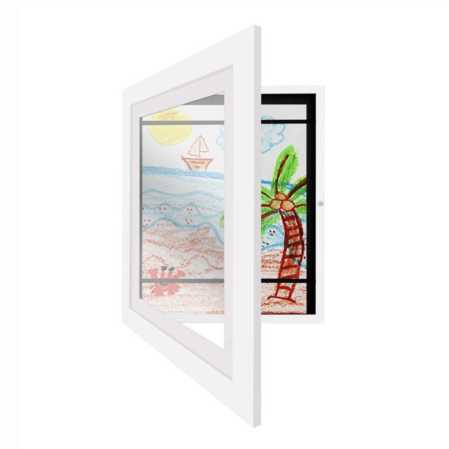 Flip Photo Frame Creative Chic Children Art Display Rack para postales (blanco) Ehuebsd Libre de BPA