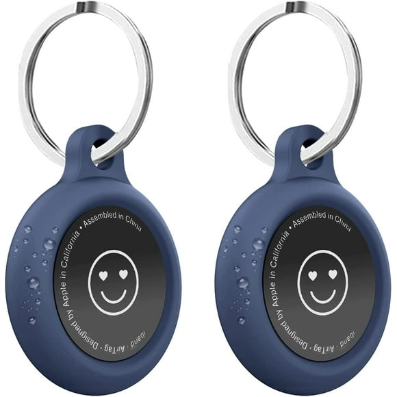 Airtags Holder for Apple Air Tag Keychain, 2 Pack AirTag Accessories Case for Apple AirTags Silicone Airtag Key Chain Loop Holders Finder Items for Dogs Keys Backpacks