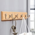 thumbnail image 5 of Wooden Coat Hanger Wall Coat Rack Towel Rack With 4 Hooks Wall Hooks For Kitchen And Bathroom, 5 of 5