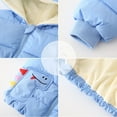thumbnail image 4 of Hicidod Baby Winter Jackets Hooded Long Sleeve Warm Down Coats Lightweight Windproof Packable Cute Dinosaur Puffer Outerwear, 4 of 6