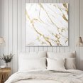 thumbnail image 4 of White Gold Abstract Wall Art Painting on Canvas, Modern Marble Geometric Canvas Art Home Prints Wall Art Framed Modern Artwork for Living Room Bedroom Wall Decor 20x20in, 4 of 9