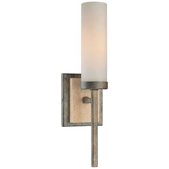1 Light Wall Sconce In Transitional Style 15.25 Inches Tall By 4.25 Inches Wide-Aged Patina Iron Finish Minka Lavery 4460-273