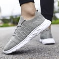 thumbnail image 4 of Tvtaop Knit Lace-Up Sneakers, Lightweight Breathable Mesh Walking Shoes, Non-Slip Comfort Casual Athletic Shoes for Daily Wear, 4 of 5