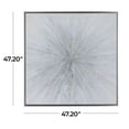 thumbnail image 3 of 47" x 47" Radial Starburst Framed Wall Art with Silver Frame, by DecMode, 3 of 9