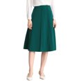 thumbnail image 1 of INSPIRE CHIC Jupe Trapèze Plissée en Tricot Taille Haute pour Femme TG Sarcelle, 1 of 7