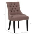 thumbnail image 4 of Costaelm Modern Upholstered Wingback Dining Chair, Brown (Set of 1), 4 of 11