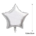 thumbnail image 5 of Gymnture 10pcs 18" Silver Star Foil Balloons for Weddings & Birthdays, 5 of 11